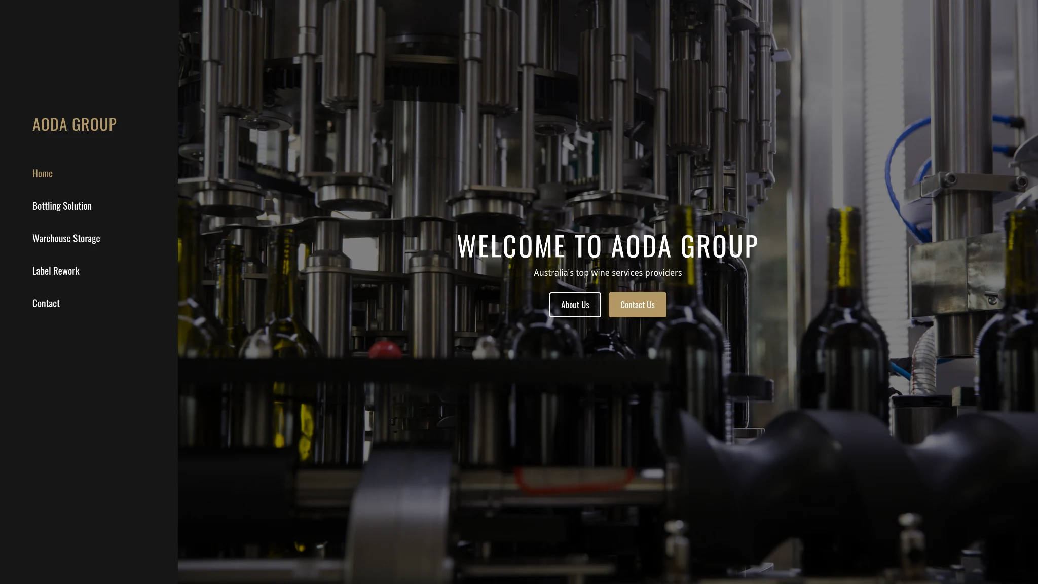 Aoda Group website homepage